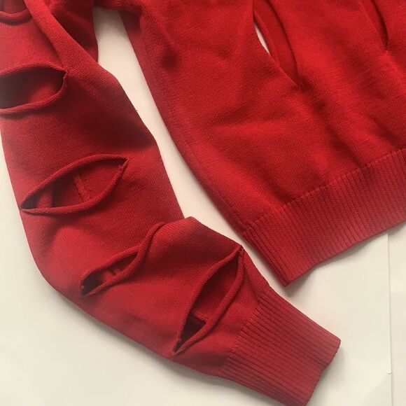 ❤️nwt Love Moschino Cropped Cut Out Zip Cardigan❤️ - Picture 3 of 12